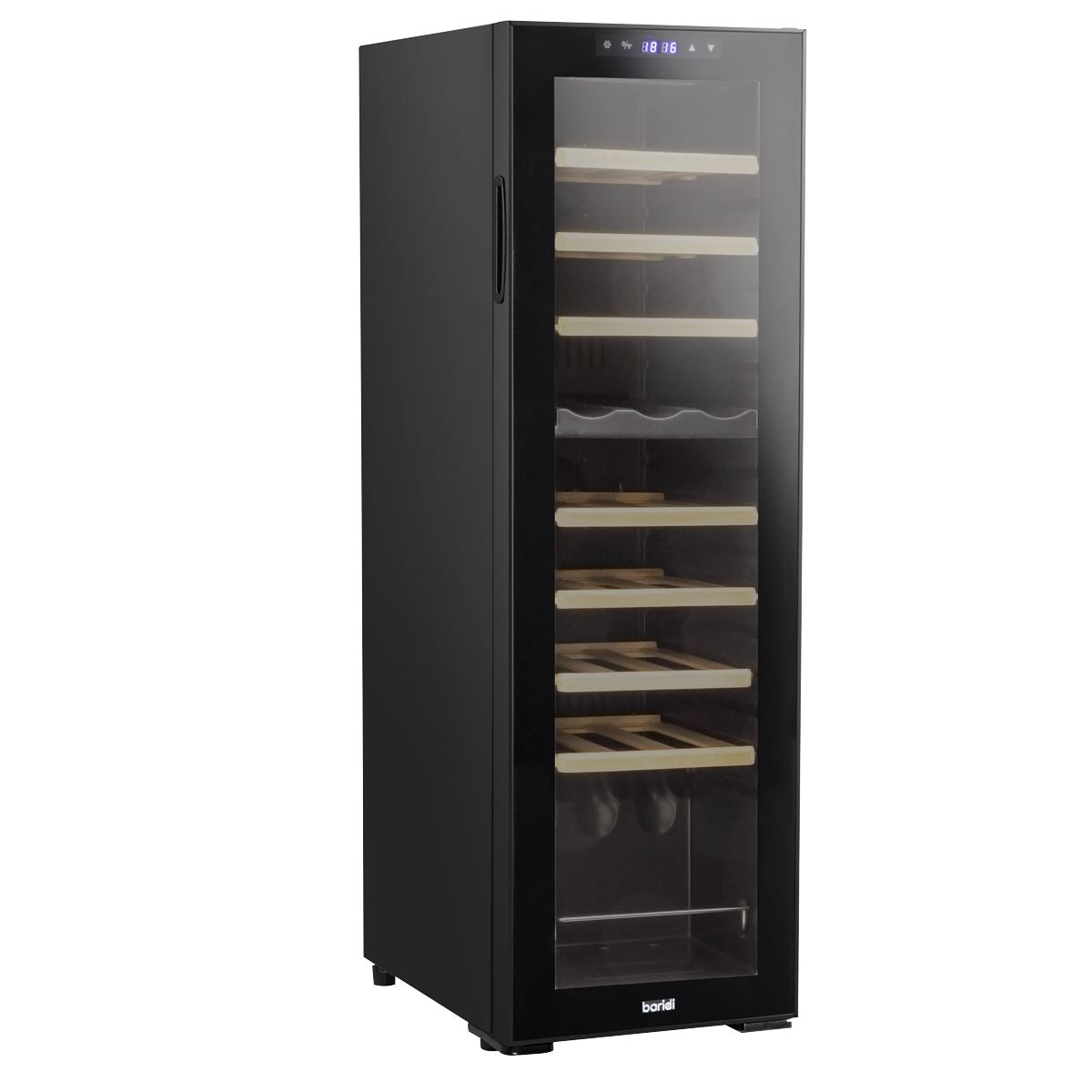 Baridi 27 Bottle Dual Zone Wine Cooler Fridge Digital Touch Screen Black DH90