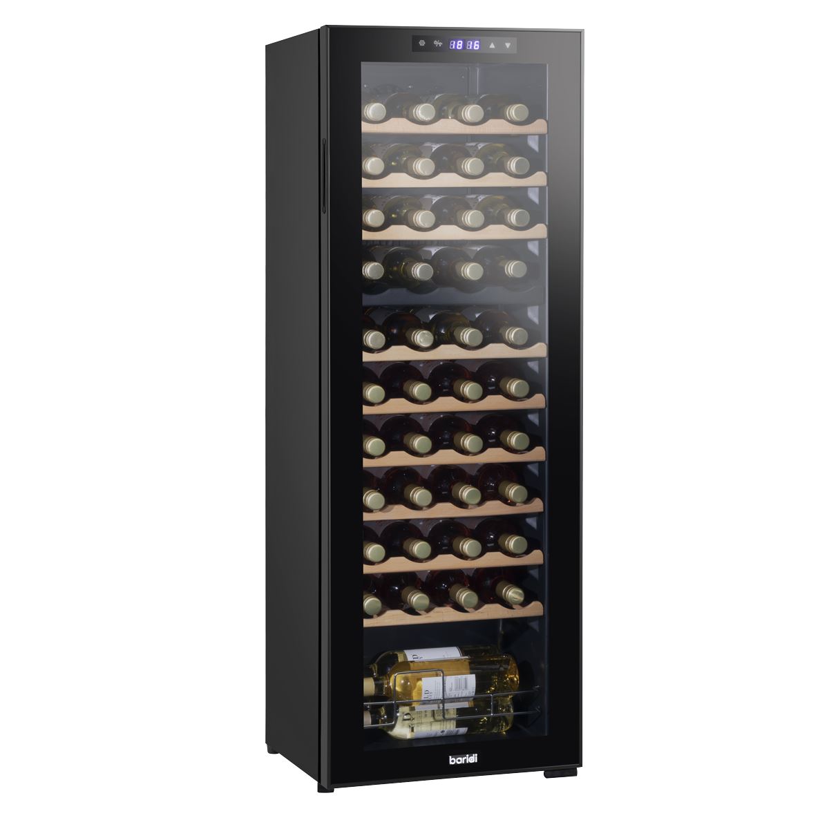 Baridi 44 Bottle Dual Zone Wine Cooler Fridge Digital Touch Screen Black DH92