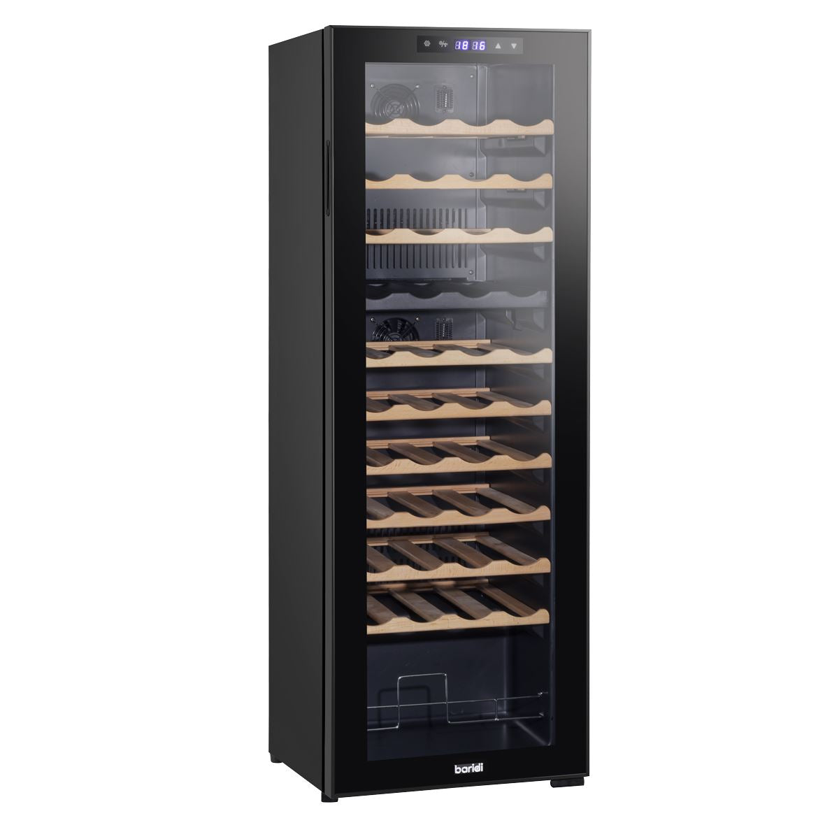 Baridi 44 Bottle Dual Zone Wine Cooler Fridge Digital Touch Screen Black DH92