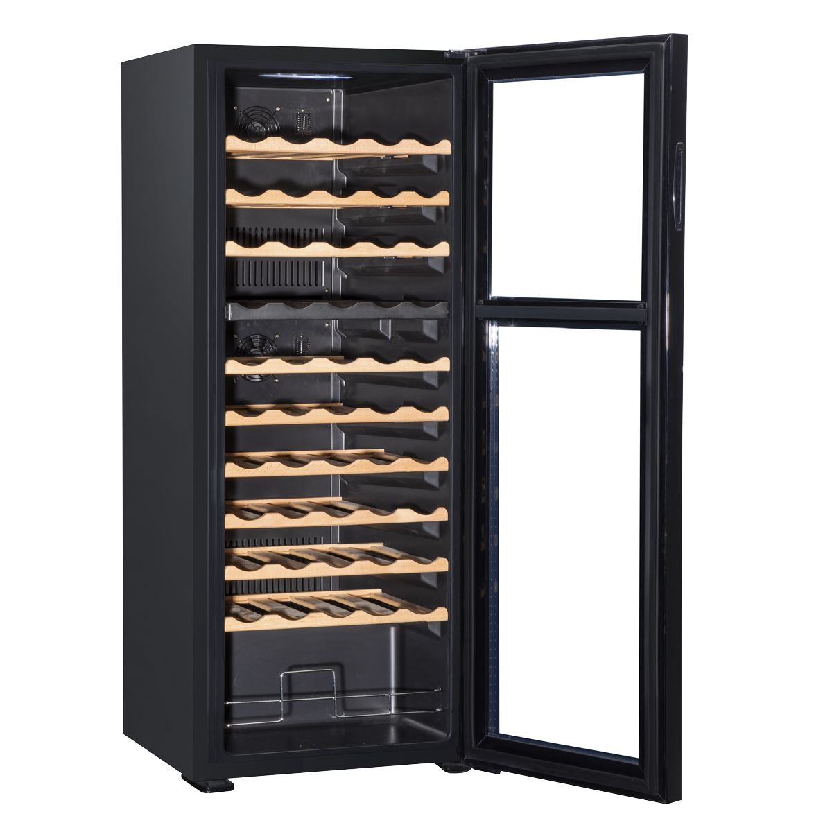 Baridi 55 Bottle Dual Zone Wine Cooler Fridge Digital Touch Screen Black DH93