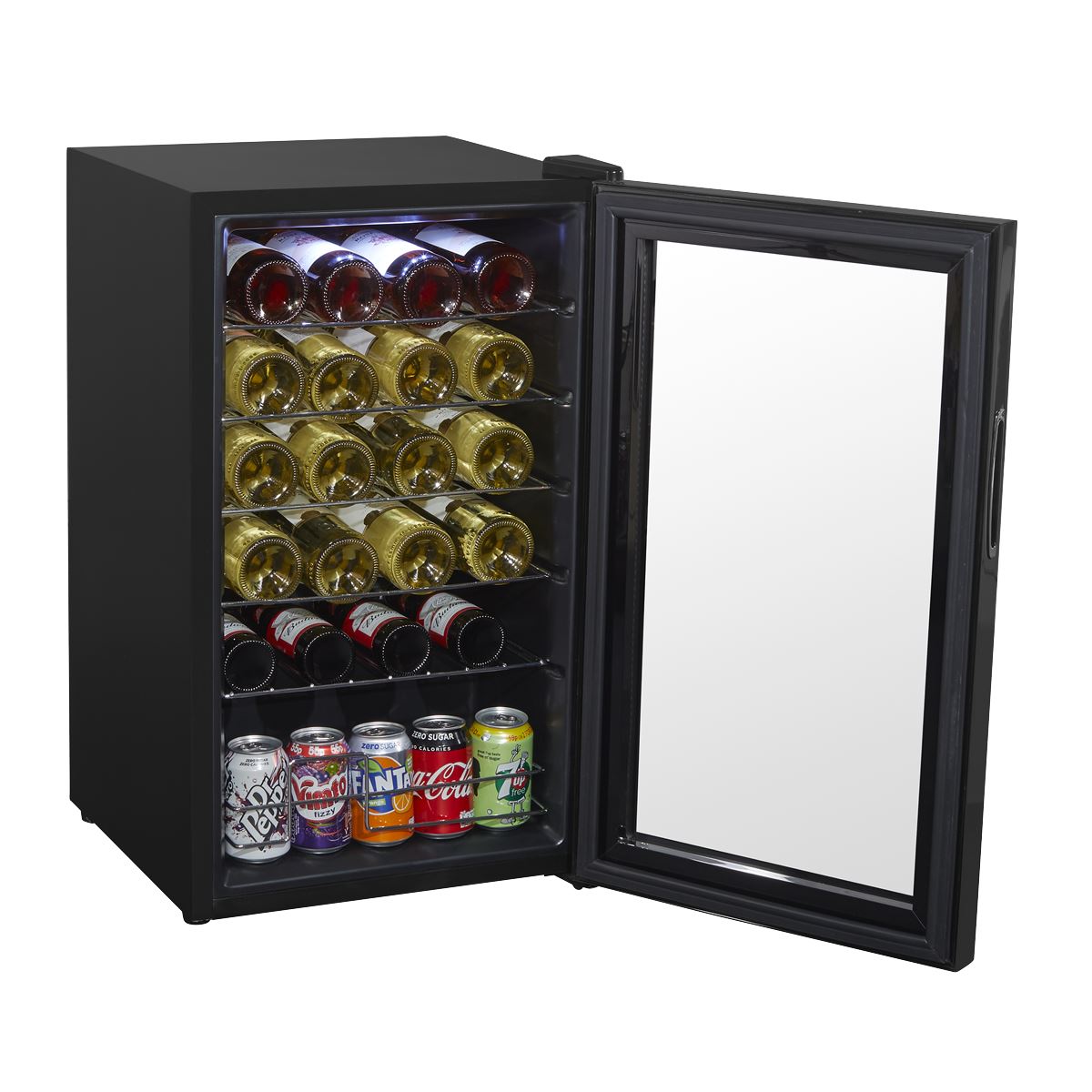 Baridi 24 Bottle Wine Fridge Digital Touch Screen Controls & LED Black DH9 DH9