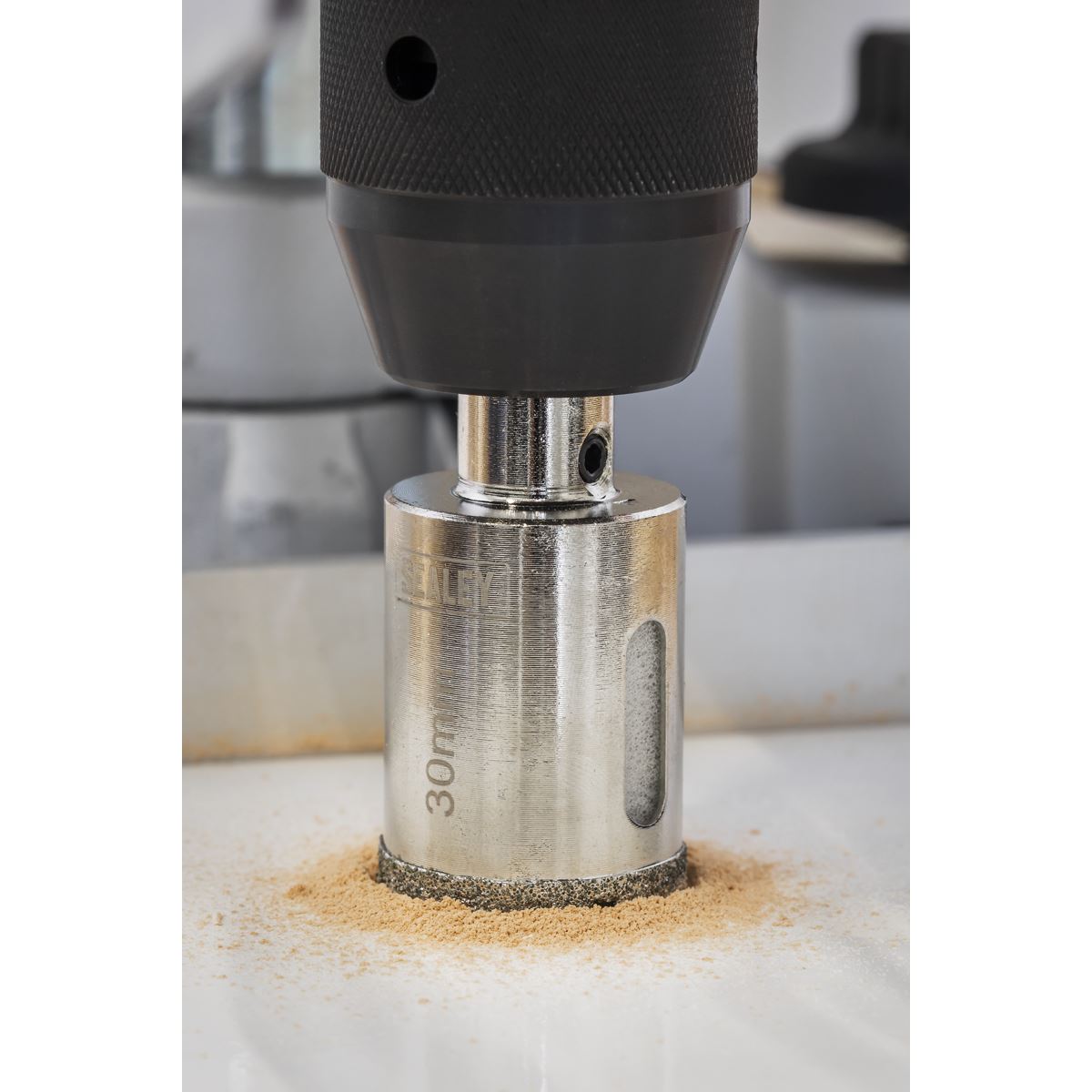 Sealey 30mm Electroplated Hole Saw Diamond Coated 45mm Cutting Depth DHS30