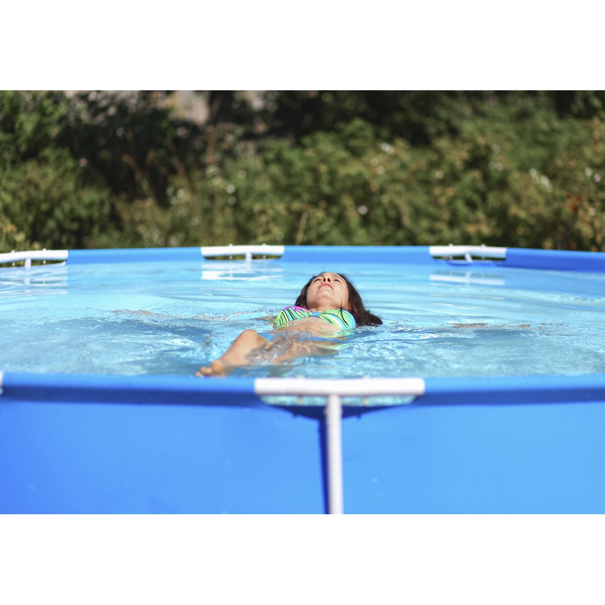 Dellonda 10ft Steel Frame Swimming Pool Round with Filter Pump Blue DL19