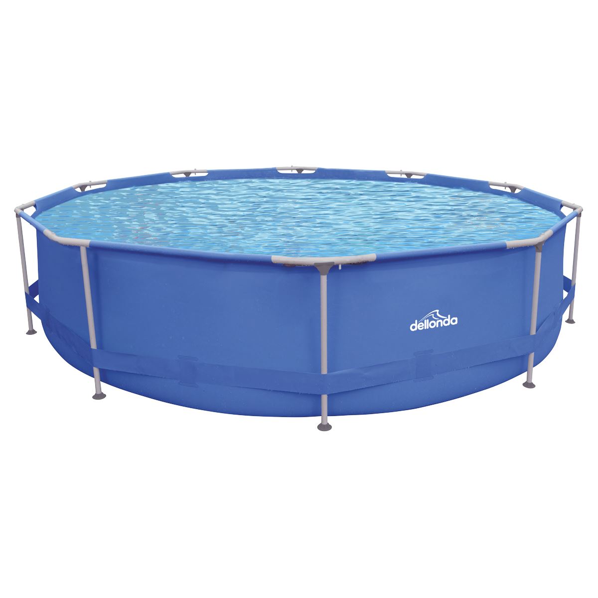 Dellonda 12ft Steel Frame Swimming Pool Round with Filter Pump Blue DL20