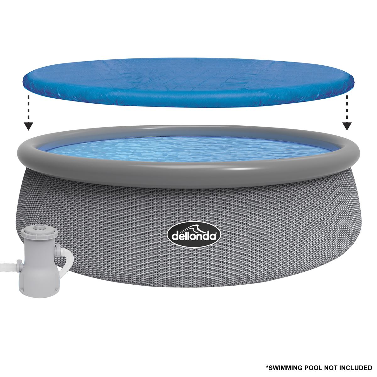 Sealey Dellonda Swimming Pool Top Cover with Rope Ties for DL18 DL39