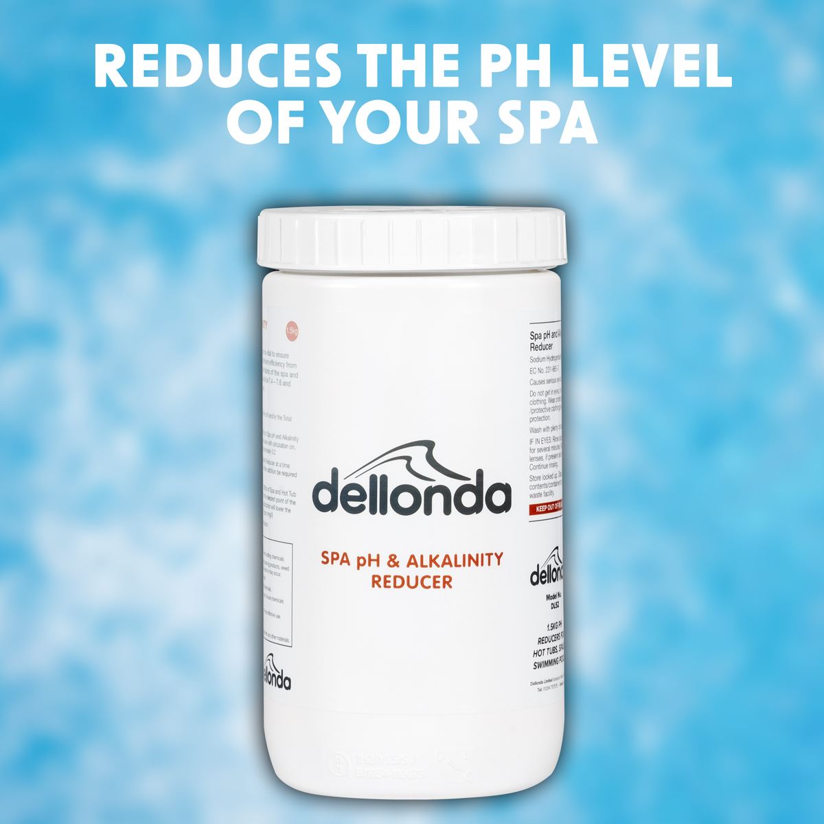 Dellonda 1.5kg pH Reducers for Hot Tubs Spas & Swimming Pools DL52