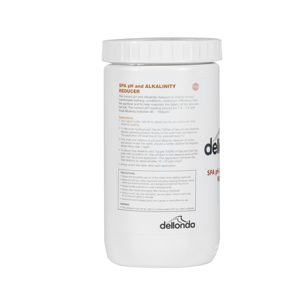 Dellonda 1.5kg pH Reducers for Hot Tubs Spas & Swimming Pools DL52
