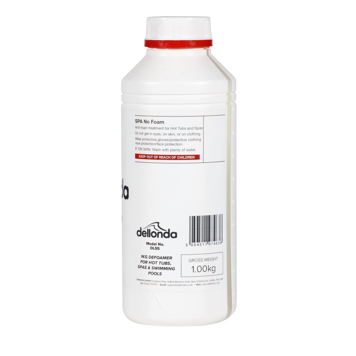 Dellonda 1kg Defoamer for Hot Tubs Spas & Swimming Pools DL55