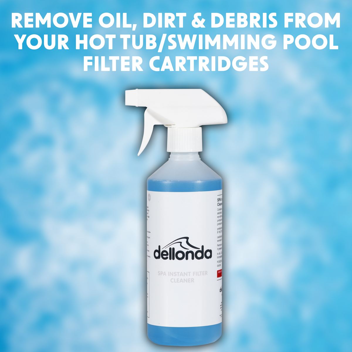 Dellonda Hot Tub Spa Swimming Pool Instant Cartridge Filter Cleaner 500ml DL61