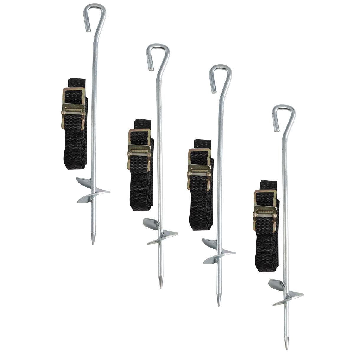 Sealey Dellonda Heavy Duty Trampoline Anchor Kit 4pc Ground Pegs Universal Fitting DL70