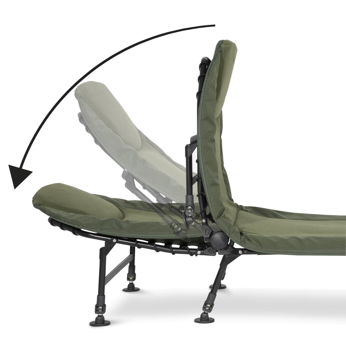 Dellonda Adjustable Bedchair Fishing and Camping Fleece Covered Mattress DL77