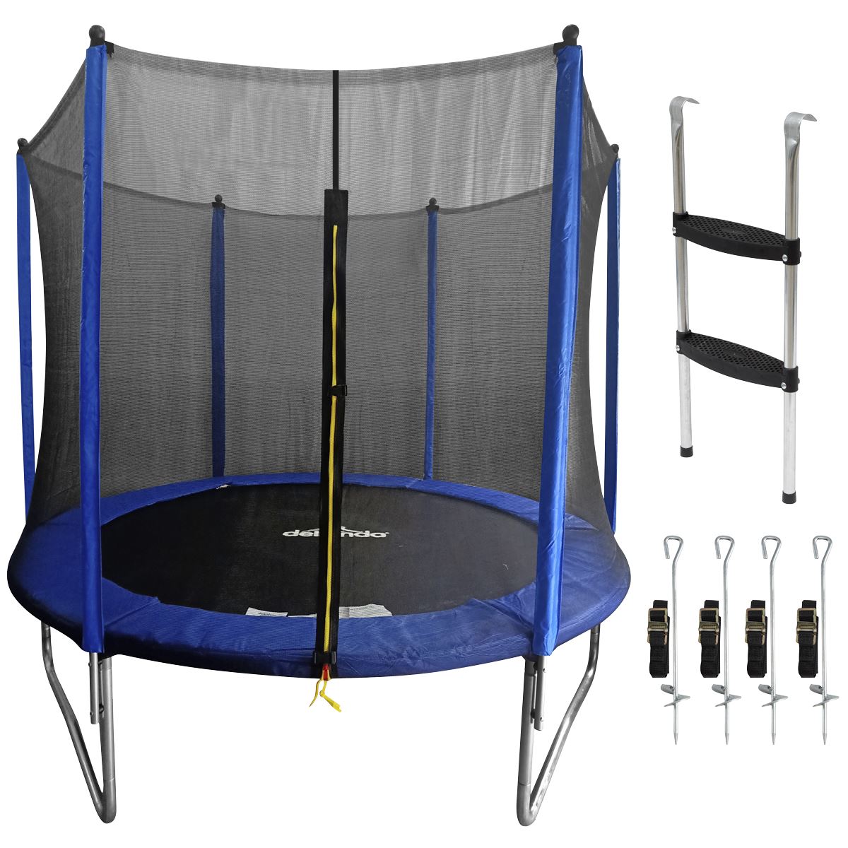 Sealey Dellonda Heavy-Duty Outdoor Trampoline with Safety Enclosure Net, Anchors & Ladder 8ft DL93