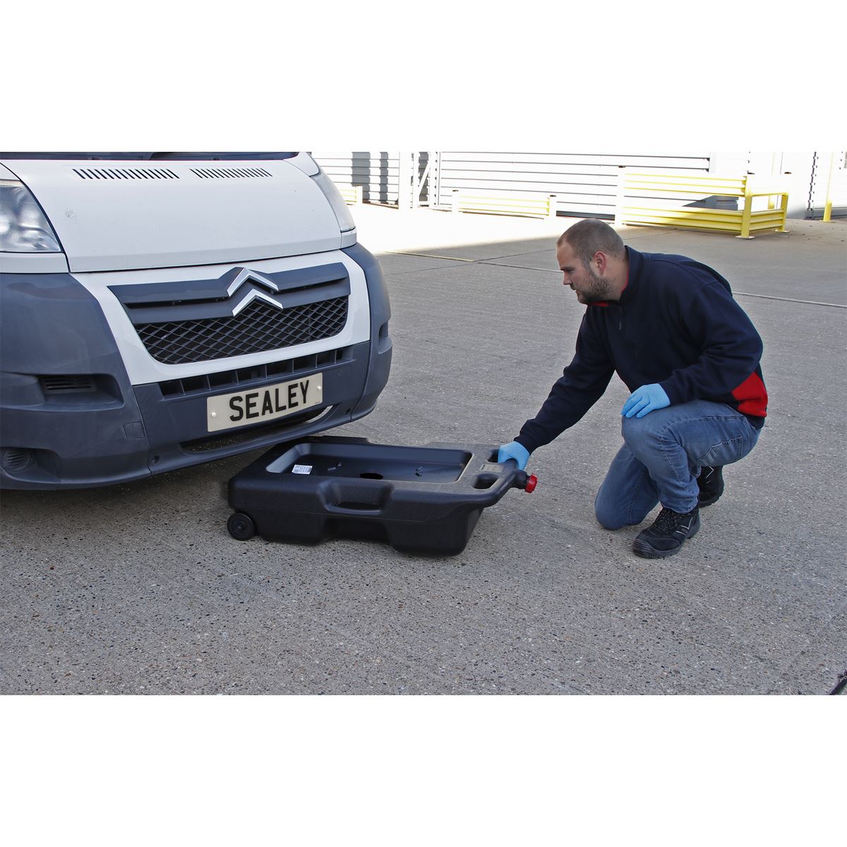 Sealey Oil/Fluid Drain & Recycling Container 54L - Wheeled DRP09