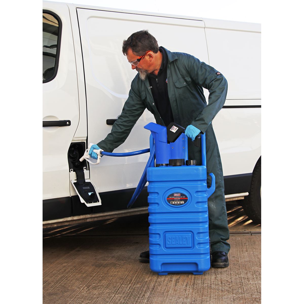 Sealey Mobile Dispensing Tank 55L with AdBlue® Pump - Blue DT55BCOMBO1
