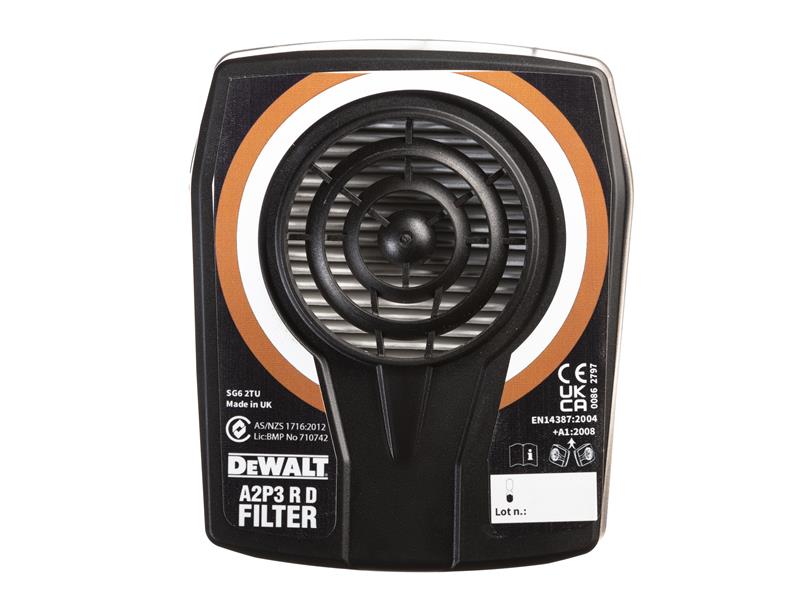 DEWALT Respiration A2P3 R D Combination Filters Pair DWR1A1A2P3
