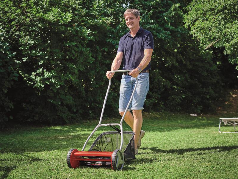 Einhell Hand Push Lawn Mower Cuts 40cm Container Volume 27 litre EINGCHM400