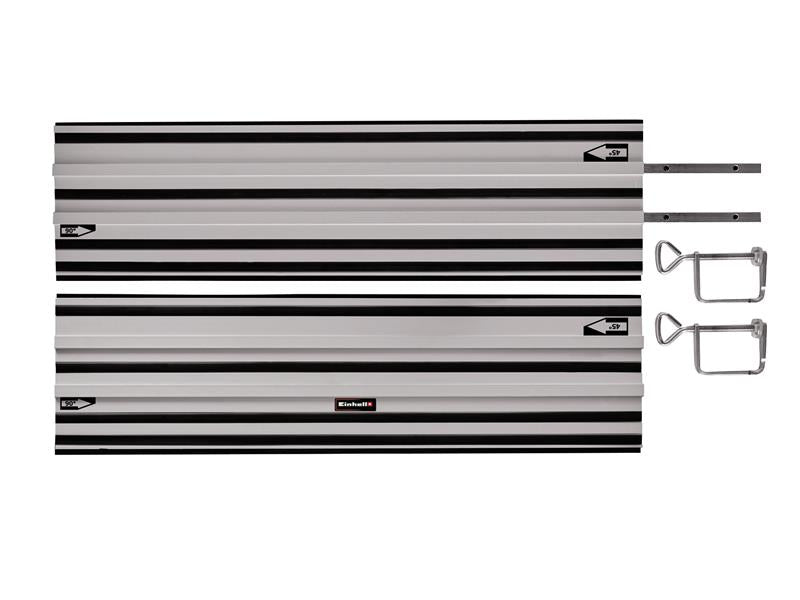 Einhell Aluminium Guide Rails 1000mm With 2 Connector Bars 2 Clamps EINPSGR1MX2