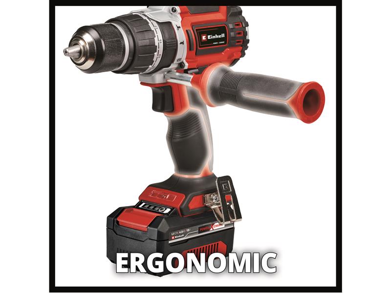 Einhell Combi Drill 18V 2 x 4.0Ah Li-ion Li-i BL Power X-Change EINTPCD1860K
