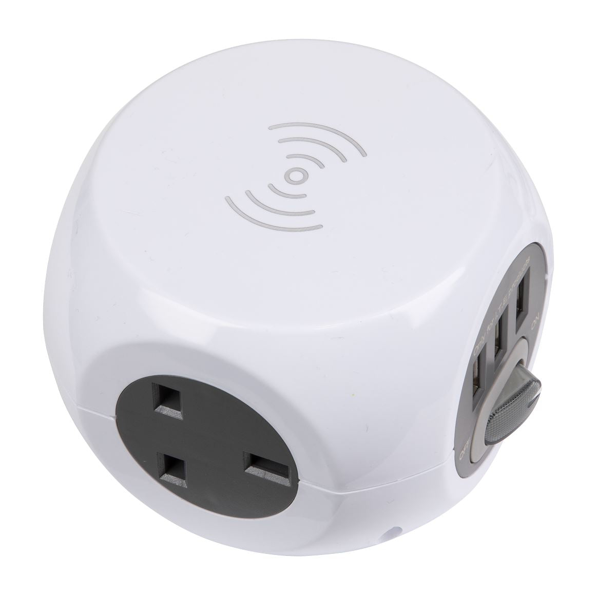 Sealey Extension Cable Cube 1.4m 3 x 230V & 3 x USB Sockets & Wireless Charging Pad EL144WC