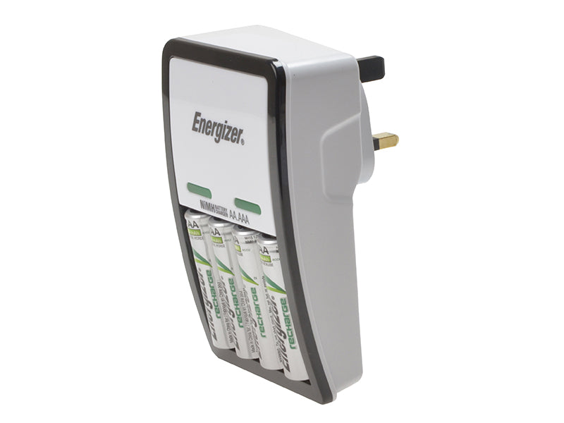 Energizer® Maxi Charger plus 4 x AA 1300 mAh Batteries ENGCOMPAC