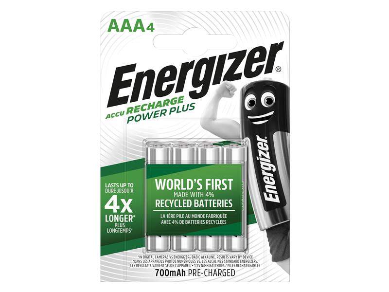 Energizer® Recharge Universal AAA Batteries 700 mAh (Pack 4) ENGRCAAA700