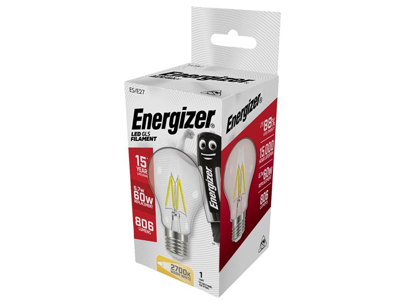 Energizer® LED ES (E27) GLS Filament Non-Dimmable Bulb, Warm White 806 lm 6.7W ENGS12865
