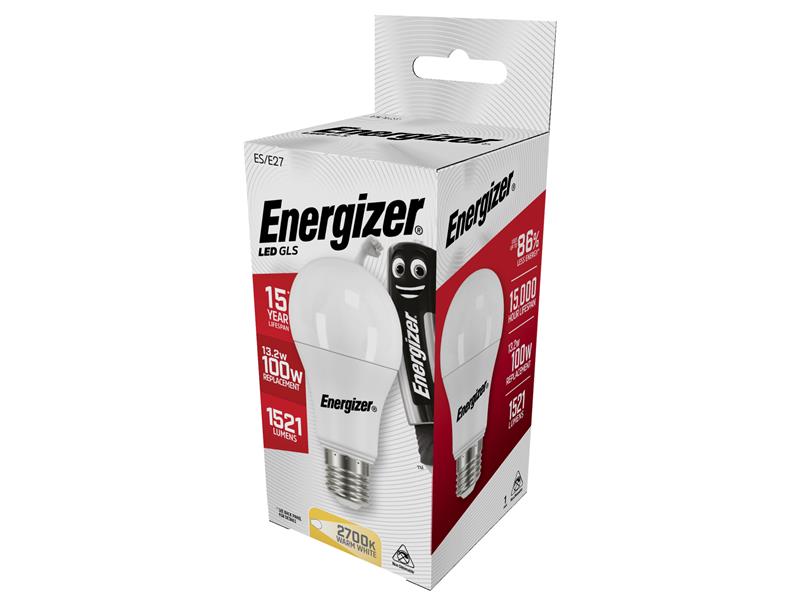 Energizer® LED ES (E27) Opal GLS Non-Dimmable Bulb, Warm White 1521 lm 13.2W ENGS8707