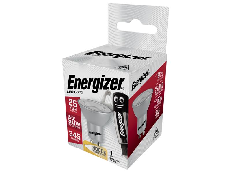 Energizer® LED GU10 HIGHTECH Non-Dimmable Bulb, Warm White 350 lm 5W ENGS8870