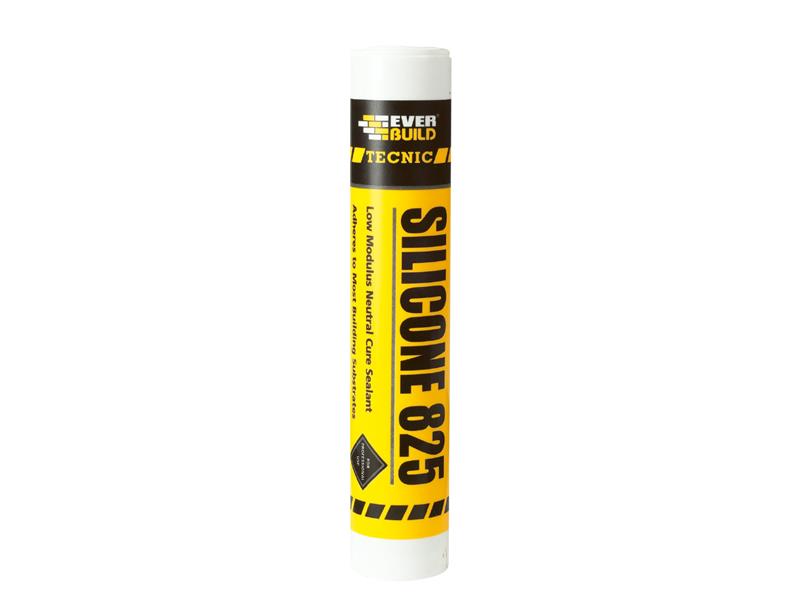Everbuild Sika 825 Tecnic Silicone 380ml White EVB825WH