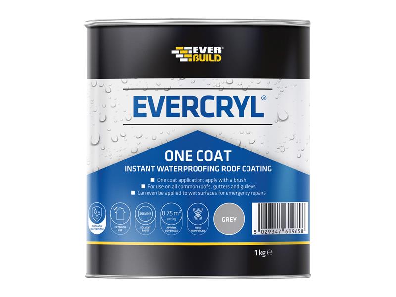 Everbuild Sika EVERCRYL® One Coat Grey 1kg EVBEVCGY01