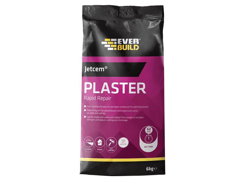 Everbuild Sika Jetcem Quick Set Patching Plaster (Single 6kg Pack) EVBJETPATCH6