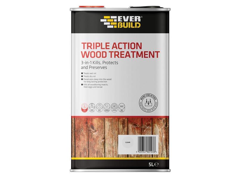 Everbuild Sika Triple Action Wood Treatment 1 litre EVBLJUN01