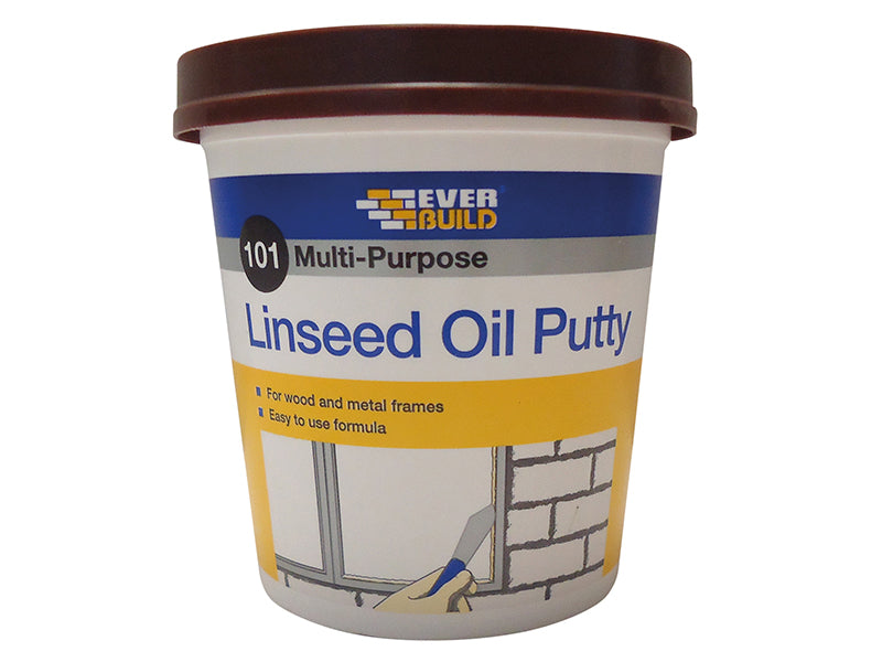 Everbuild Sika 101 Multi-Purpose Linseed Oil Putty Brown 1kg EVBMPPB1KG