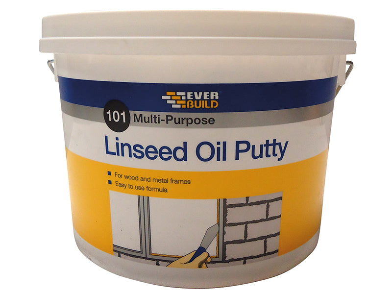 Everbuild Sika 101 Multi-Purpose Linseed Oil Putty Natural 5kg EVBMPPN5KG