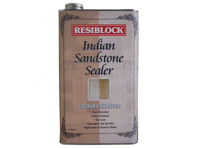Everbuild Sika Resiblock Indian Sandstone Sealer Colour Enhancer 5 litre EVBRBINDENH5