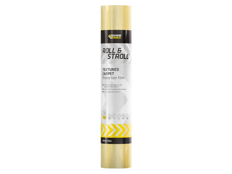 Everbuild Sika Roll & Stroll Textured Non-Slip Carpet Protector 600mm x 75m EVBROLTEXT75