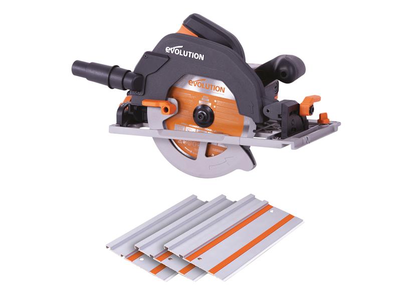Evolution R185CCSX Circular Track Saw Kit 185mm 1600W 240V EVL185CCSXP