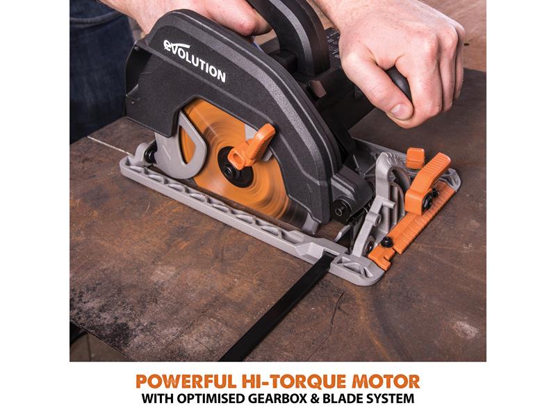 Evolution R185CCSX Circular Track Saw Kit 185mm 1600W 240V EVL185CCSXP