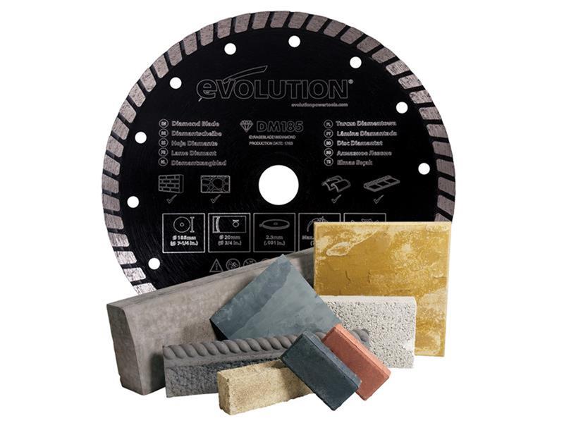 Evolution Diamond Blade, Segmented Rim 185 x 20mm EVL185DIAM
