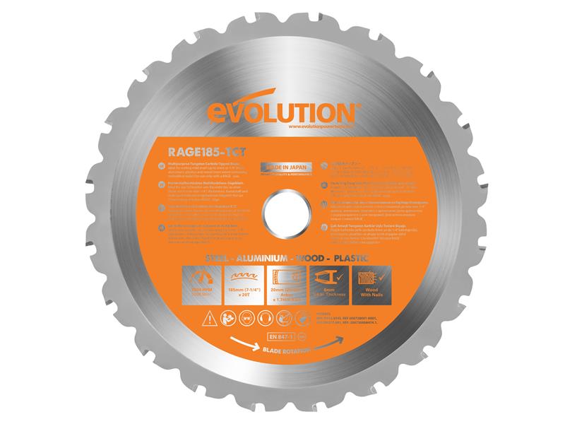 Evolution Multi-Material Saw Blade 185 x 20mm x 20T EVL185MULTCS