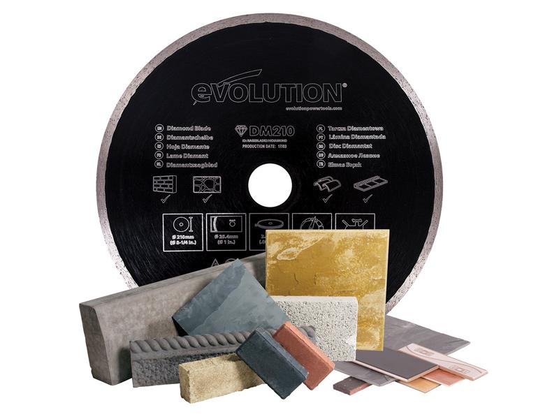 Evolution Diamond Blade, Continuous Rim 210 x 25.4mm EVL210DIAM