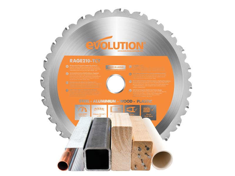 Evolution Multi-Material Mitre Saw Blade 210 x 25.4mm x 24T EVL210MULTI
