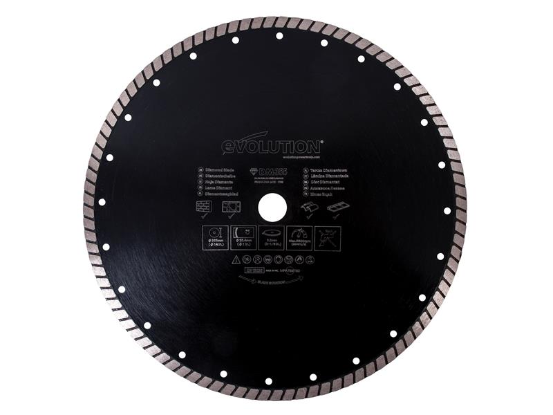 Evolution RAGE® Diamond Blade, Segmented Rim 355 x 25.4mm EVL355DIAM