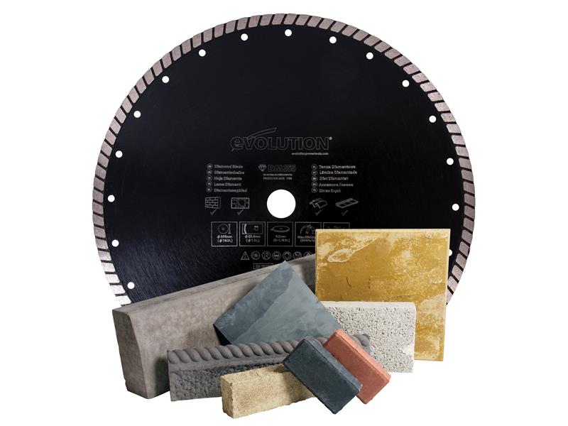 Evolution RAGE® Diamond Blade, Segmented Rim 355 x 25.4mm EVL355DIAM
