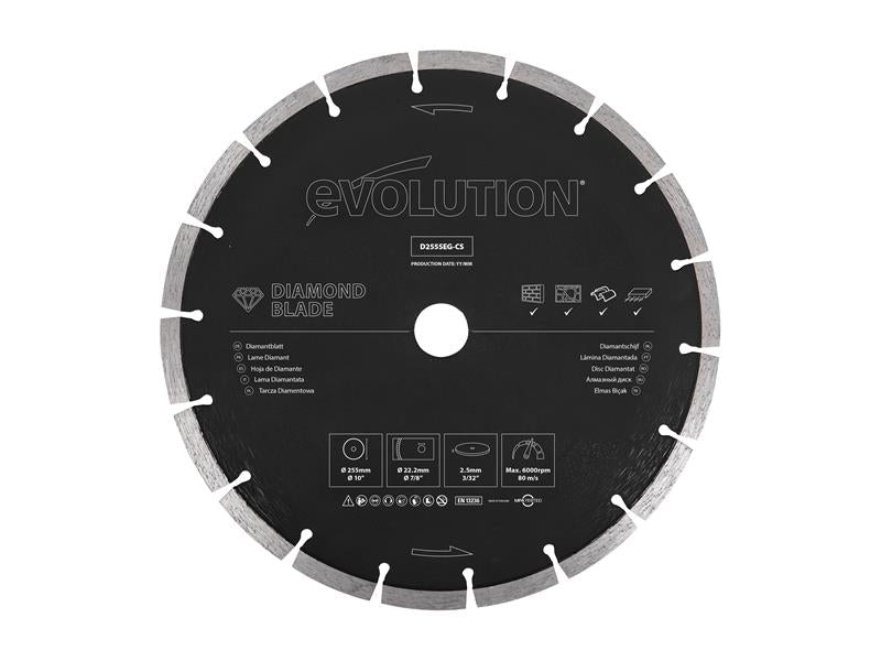 Evolution General Purpose Diamond Blade 255 x 22.2mm EVLD255SEGC