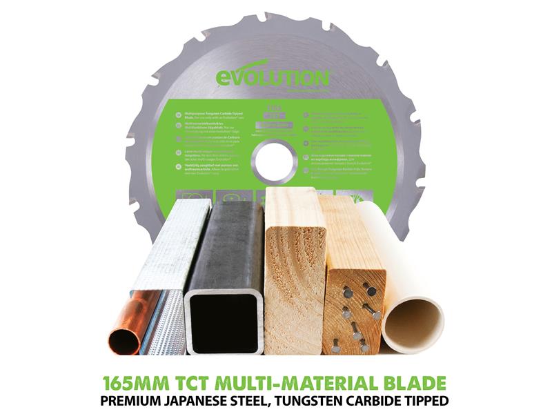 Evolution F165CCSL Multi-Material Circular Saw 1200W 240V EVLF165CCSL