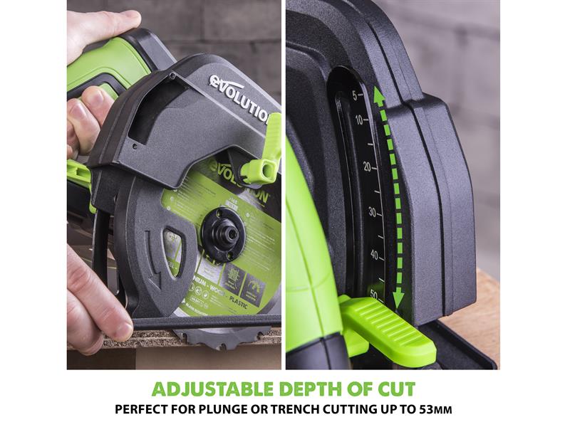 Evolution F165CCSL Multi-Material Circular Saw 1200W 240V EVLF165CCSL