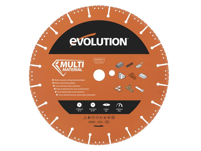 Evolution Multi-Material Diamond Demolition Disc Cutter Blade 300 x 22.2mm EVLMD300SEGC