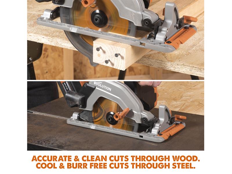 Evolution R165CCS-Li EXT Circular Saw 18V 1 x 4.0Ah Li-ion EVLR165CCS4