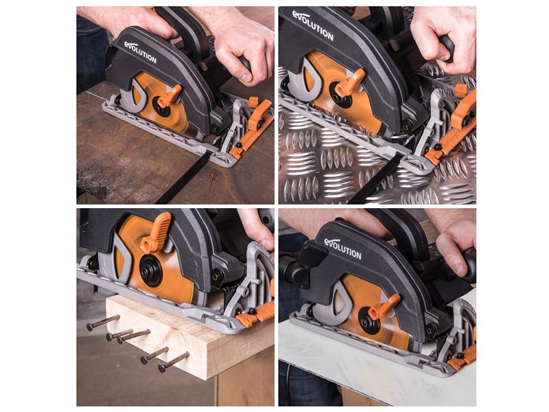 Evolution R185CCS Circular Saw 185mm 1600W 110V EVLR185CCSL